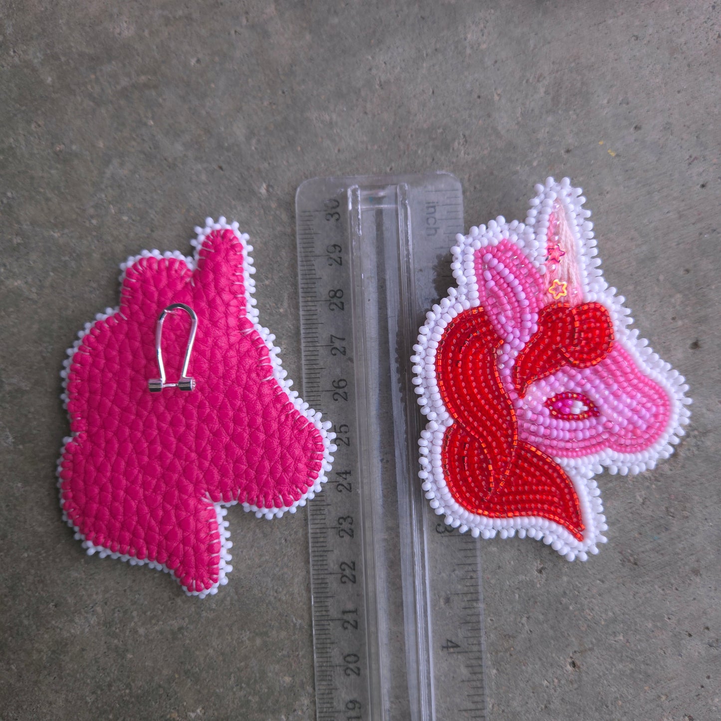 Pink Unicorn Post Earrings
