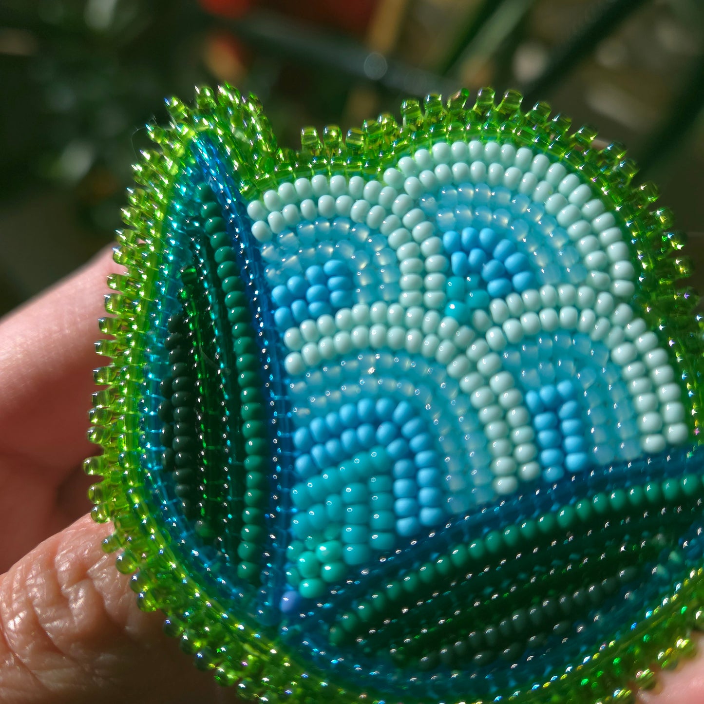 Blue Floral Post Earrings