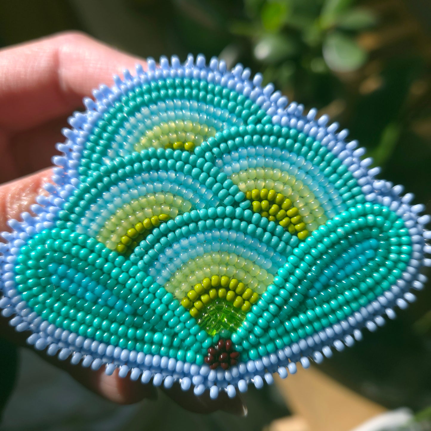Turquoise Old Style Floral Earrings