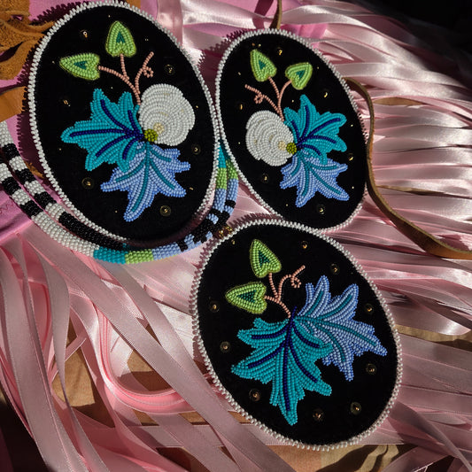 Floral Hairtie and Drop-Necklace