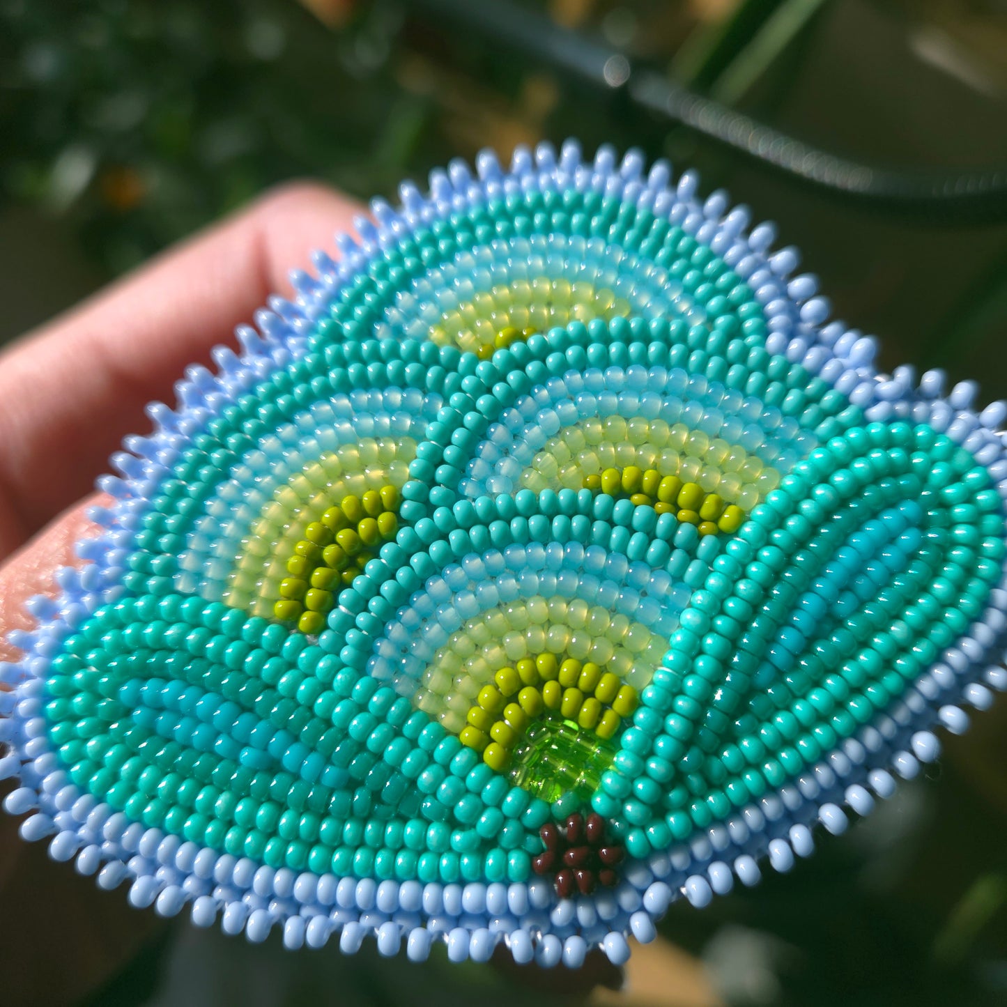 Turquoise Old Style Floral Earrings