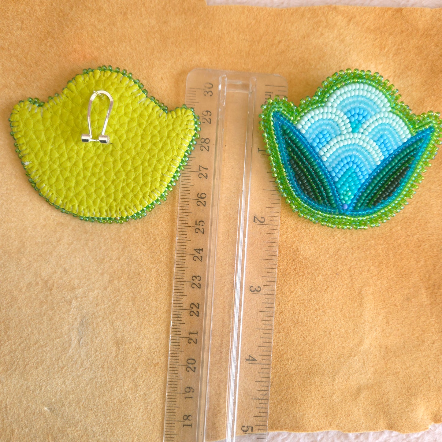 Blue Floral Post Earrings