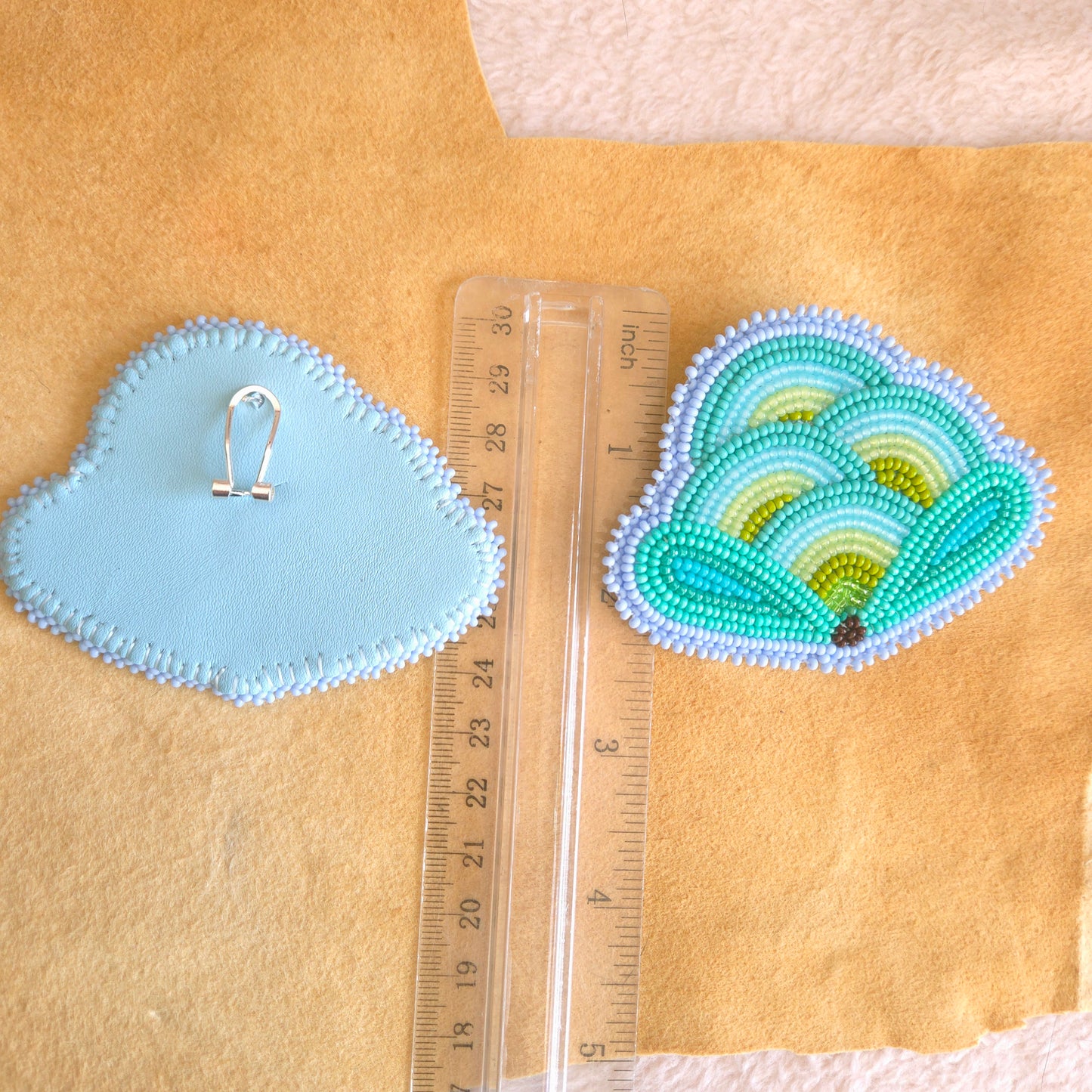 Turquoise Old Style Floral Earrings