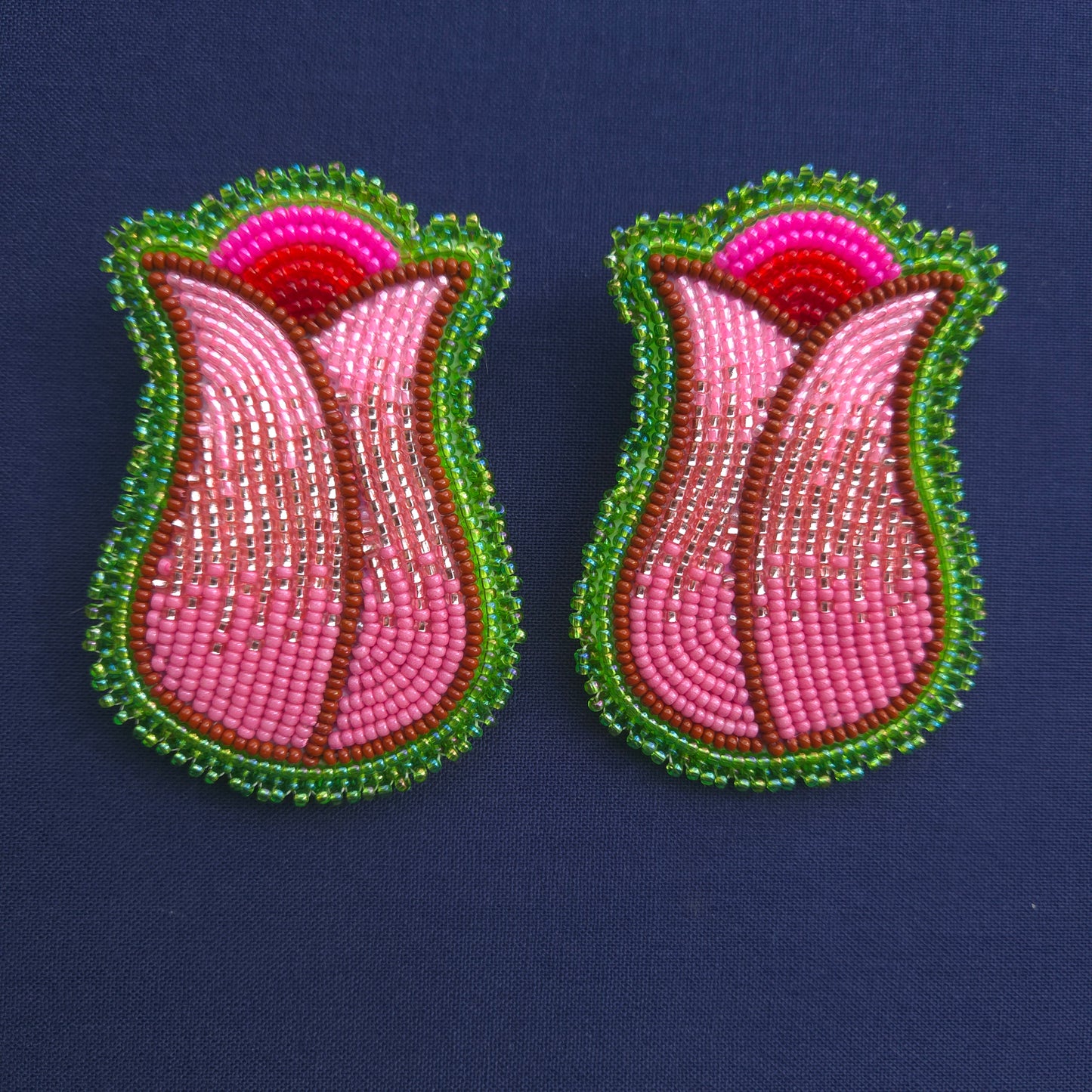 Pink Tulip Post Earrings