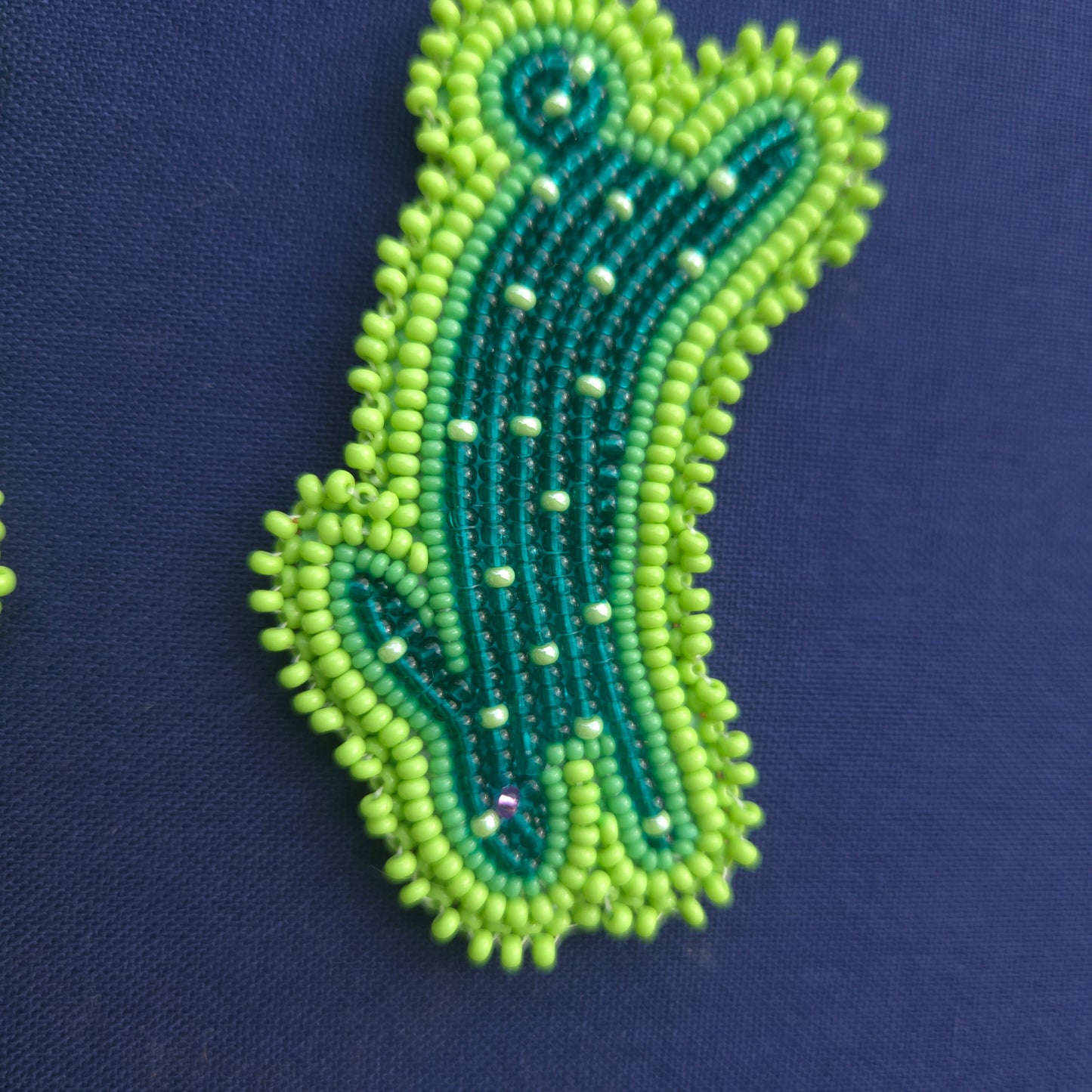 Green Bunny Hook Earrings