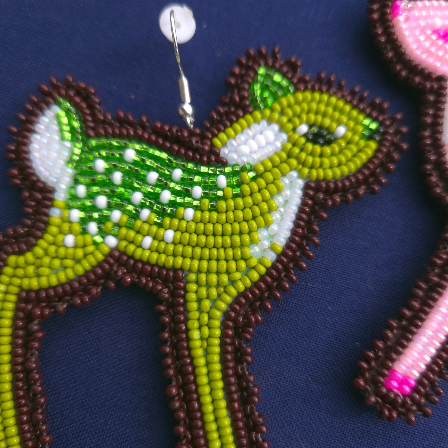 Strawberry Matcha Fawn Hook Earrings