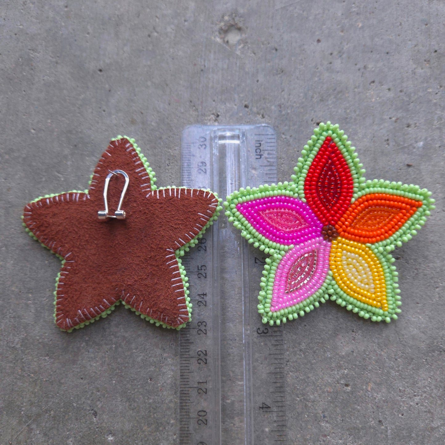 Rainbow Flower Post Earrings