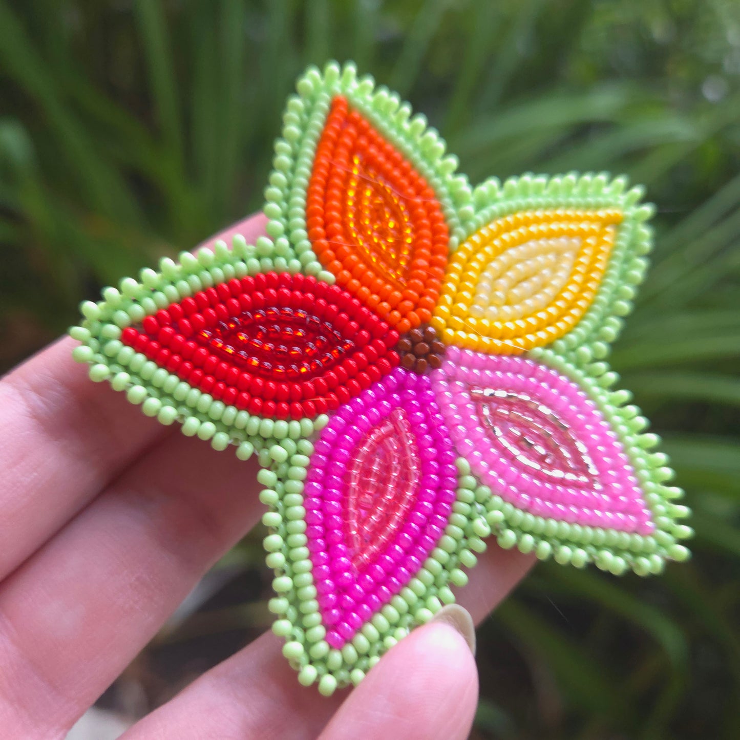 Rainbow Flower Post Earrings