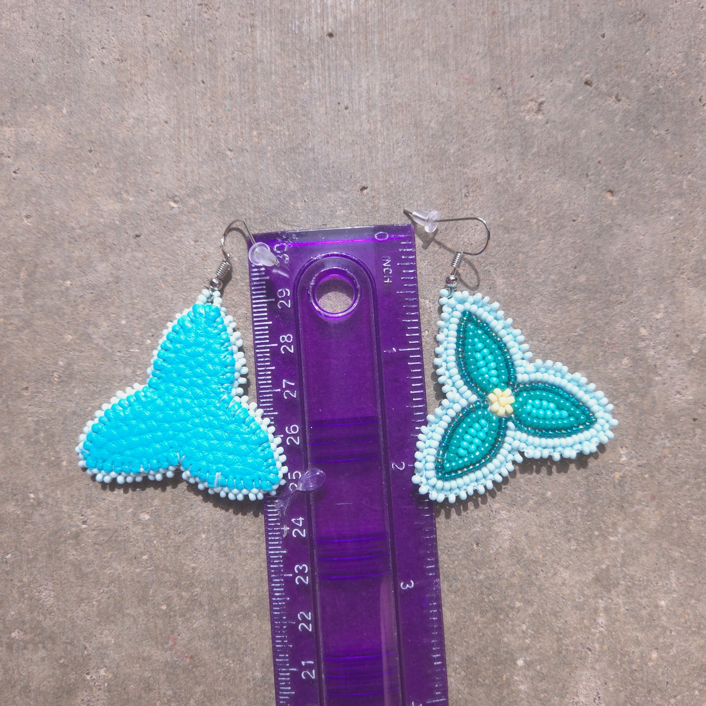 Turquoise Flower Hook Earrings